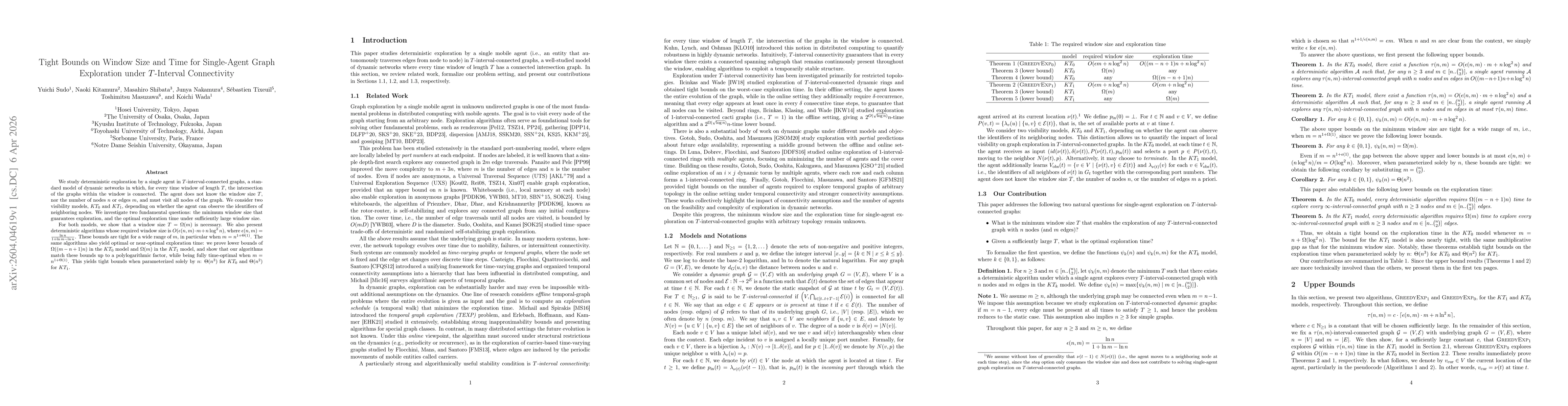 Thumbnail for Tight Bounds on Window Size and Time for Single-Agent Graph Exploration under T-Interval Connectivity