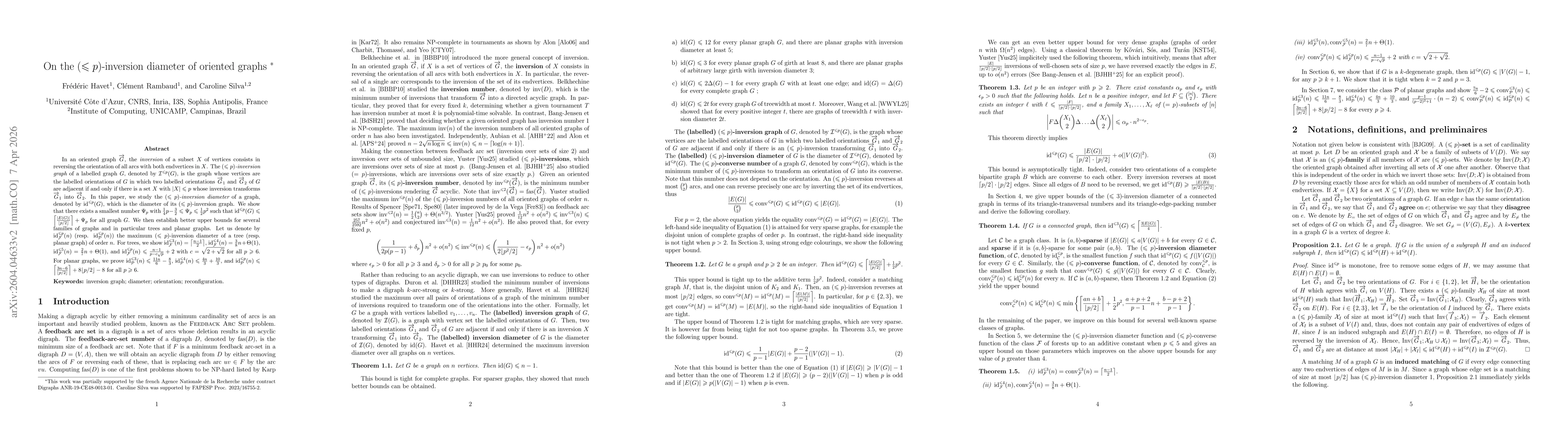 Thumbnail for On the $(\leq p)$-inversion diameter of oriented graphs
