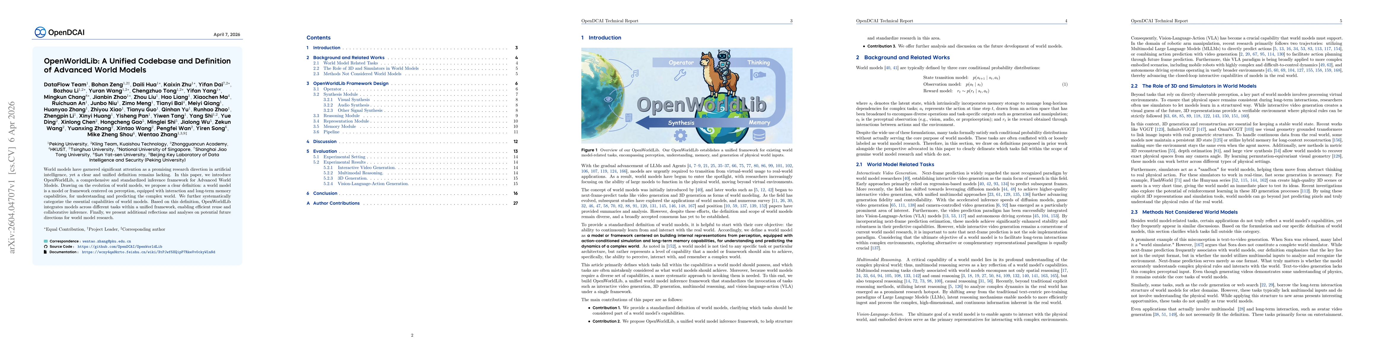 Thumbnail for OpenWorldLib: A Unified Codebase and Definition of Advanced World Models