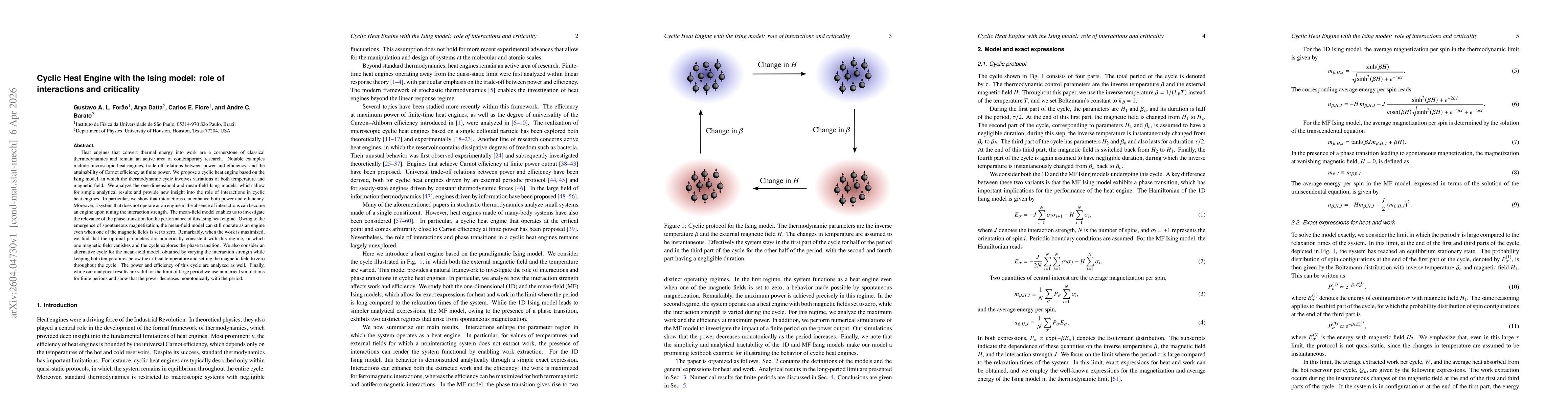 Thumbnail for Cyclic Heat Engine with the Ising model: role of interactions and criticality