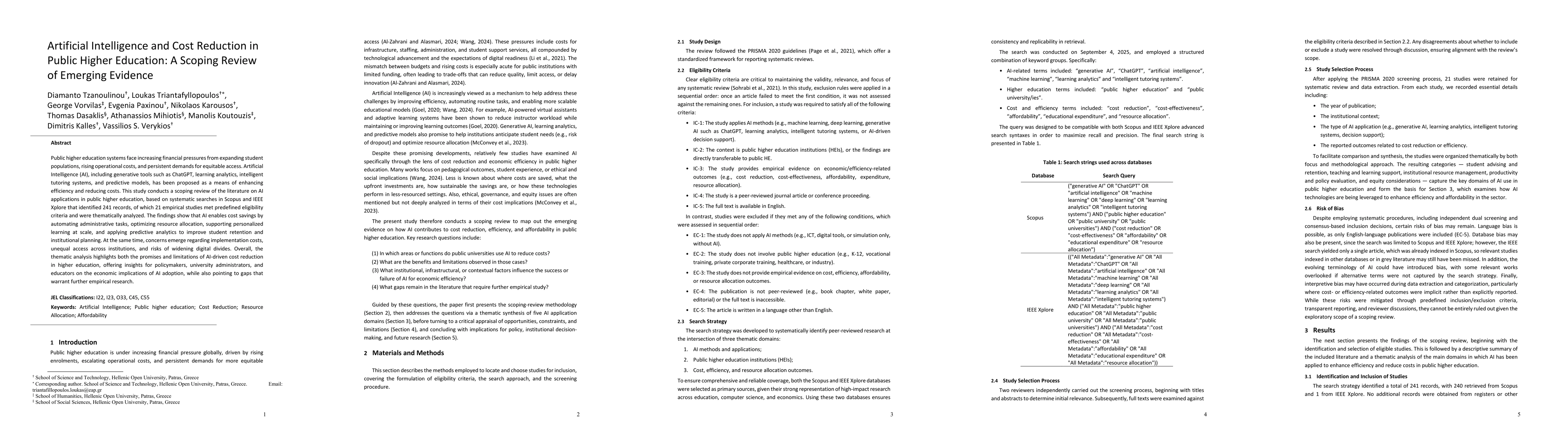 Thumbnail for Artificial Intelligence and Cost Reduction in Public Higher Education: A Scoping Review of Emerging Evidence