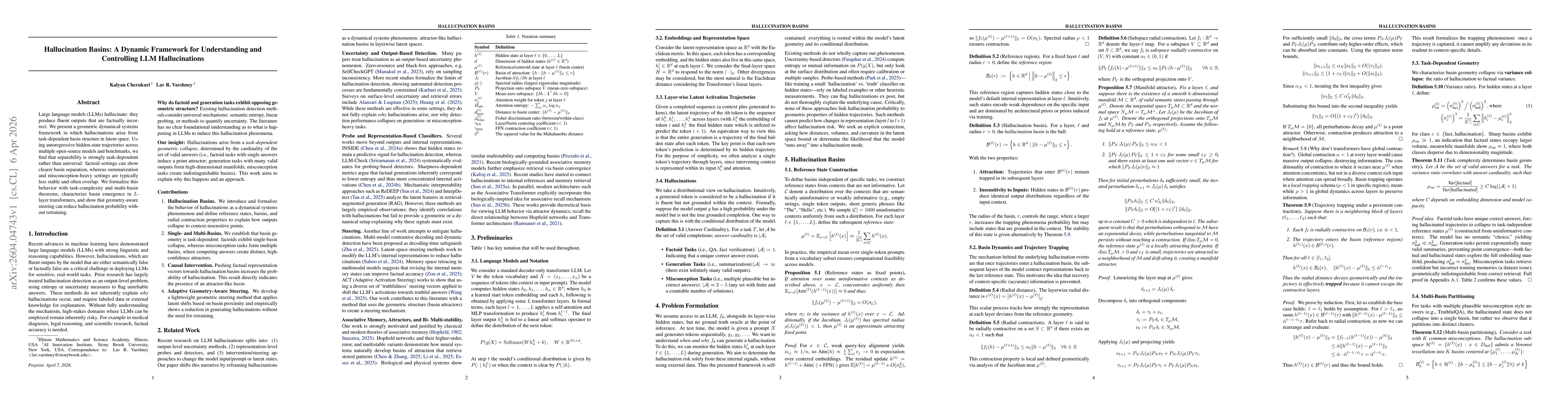 Thumbnail for Hallucination Basins: A Dynamic Framework for Understanding and Controlling LLM Hallucinations