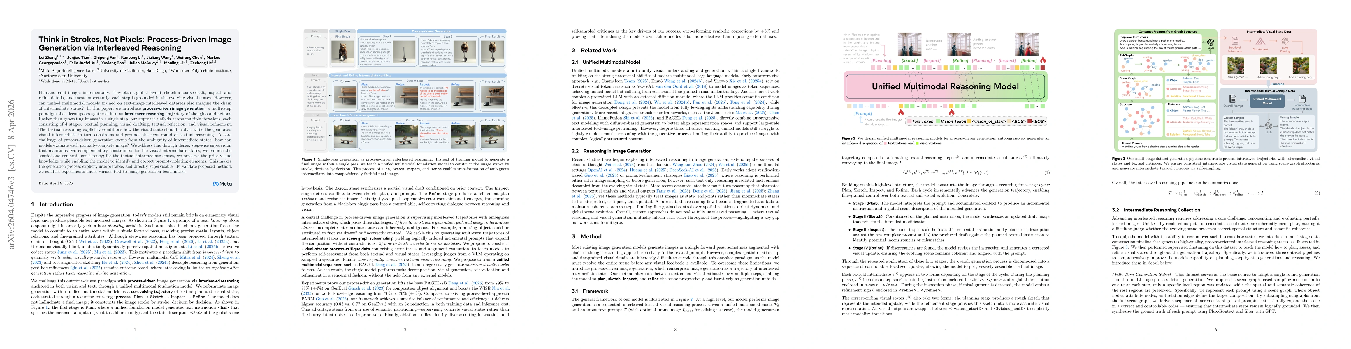 Thumbnail for Think in Strokes, Not Pixels: Process-Driven Image Generation via Interleaved Reasoning