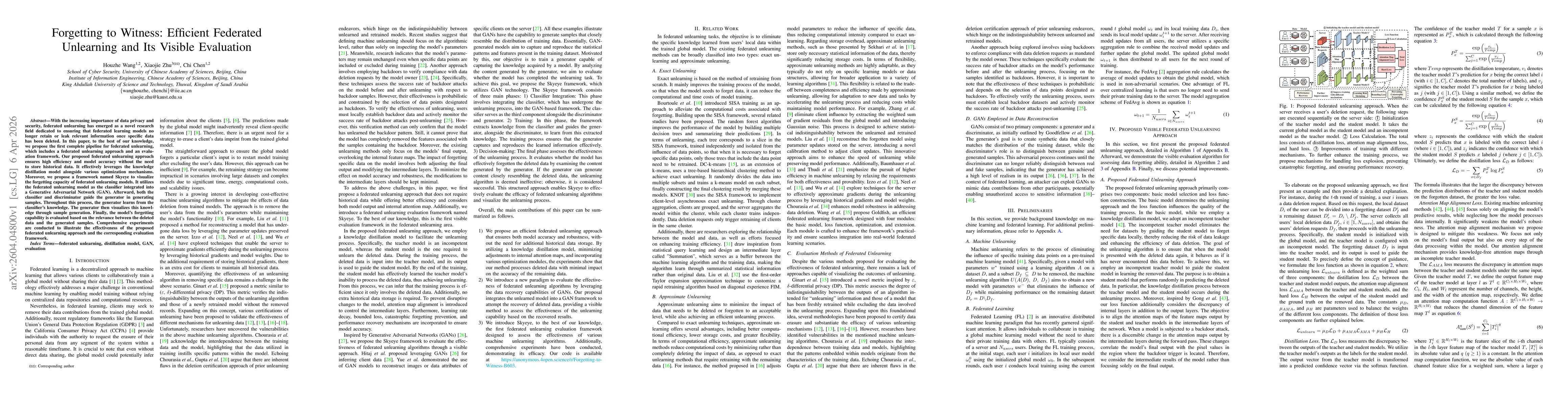 Thumbnail for Forgetting to Witness: Efficient Federated Unlearning and Its Visible Evaluation
