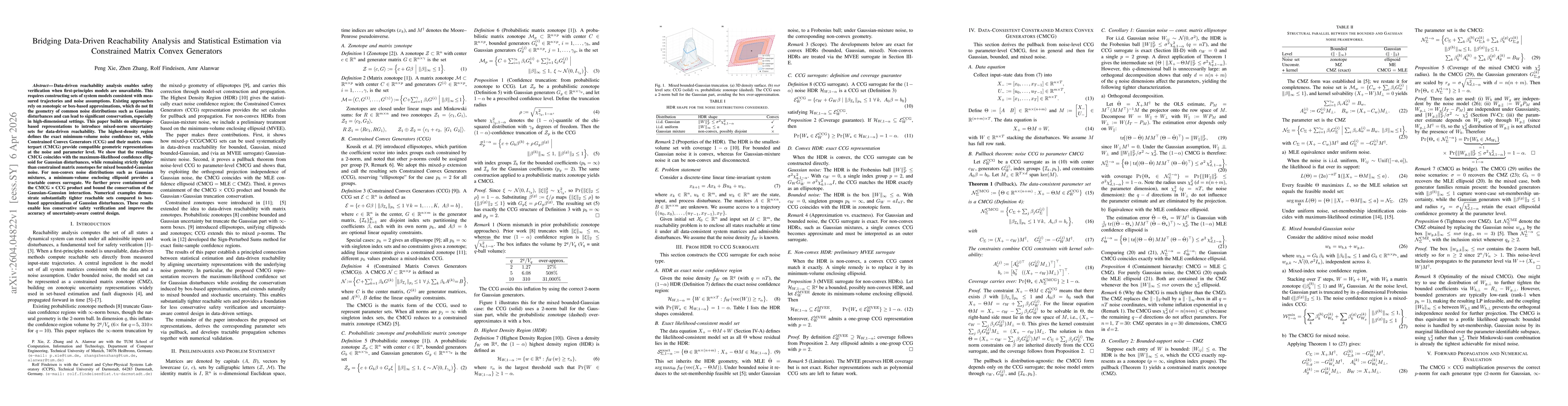 Thumbnail for Bridging Data-Driven Reachability Analysis and Statistical Estimation via Constrained Matrix Convex Generators