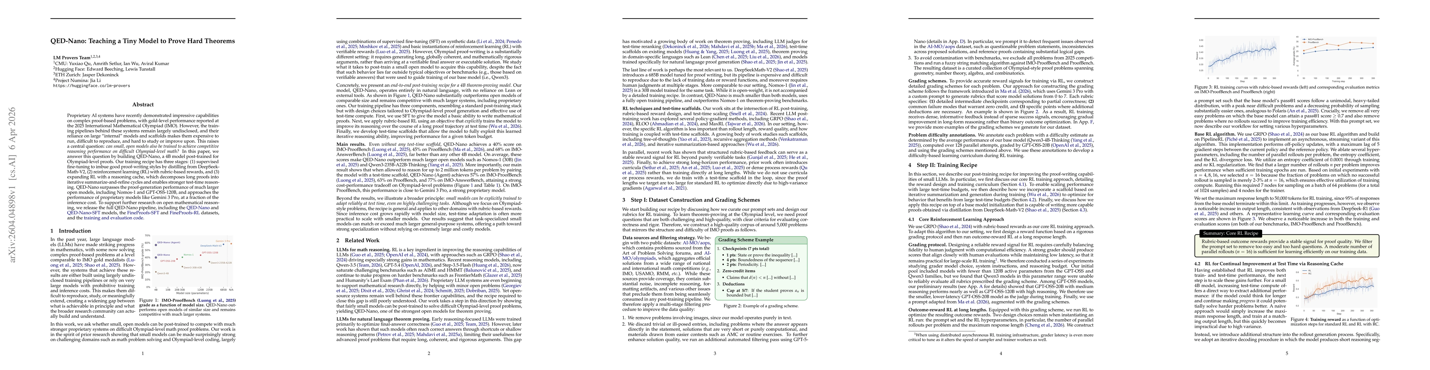 Thumbnail for QED-Nano: Teaching a Tiny Model to Prove Hard Theorems