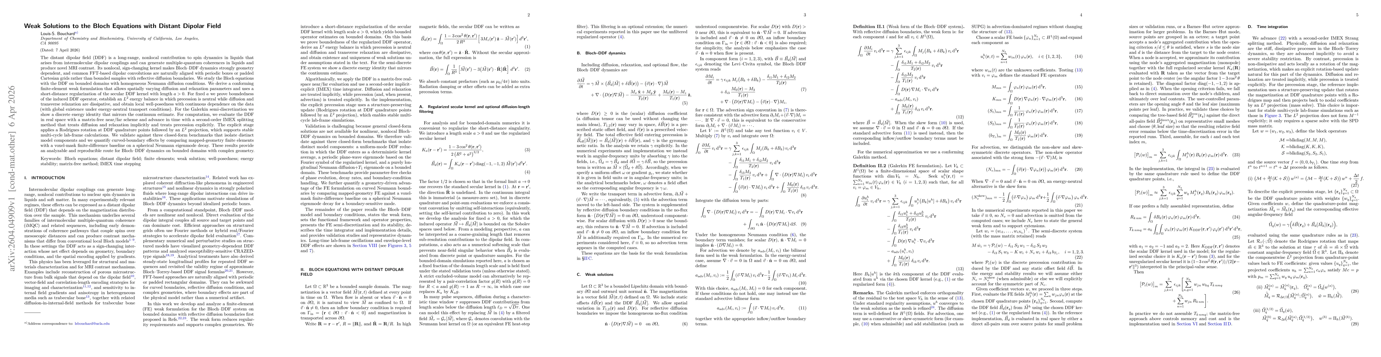 Thumbnail for Weak Solutions to the Bloch Equations with Distant Dipolar Field