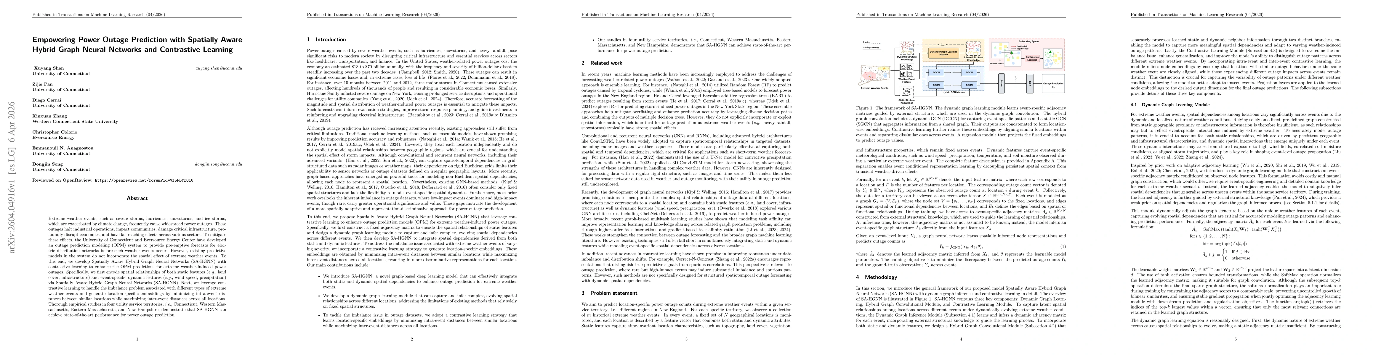 Thumbnail for Empowering Power Outage Prediction with Spatially Aware Hybrid Graph Neural Networks and Contrastive Learning