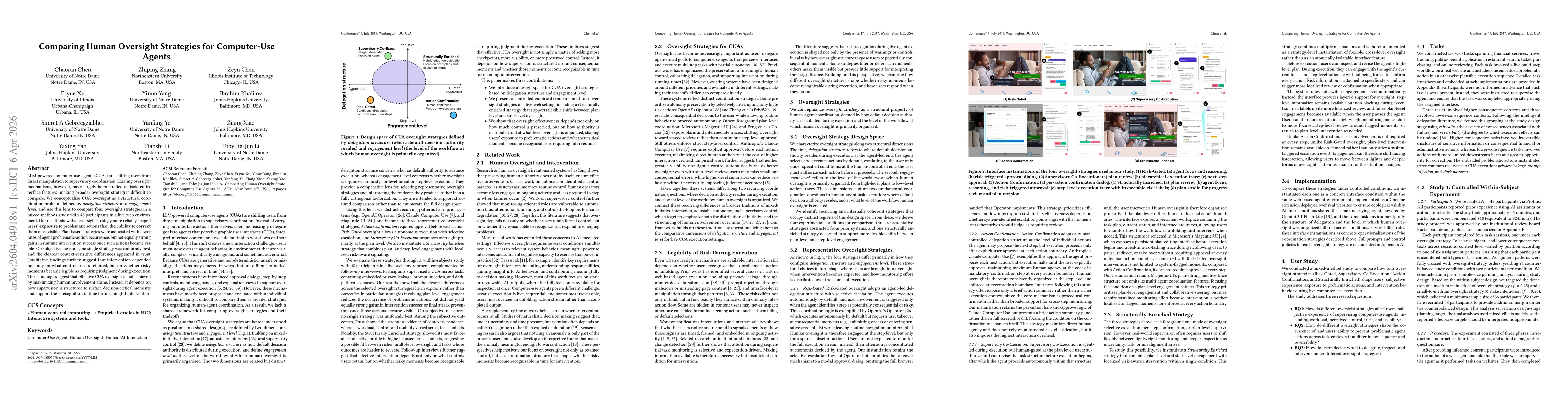 Thumbnail for Comparing Human Oversight Strategies for Computer-Use Agents