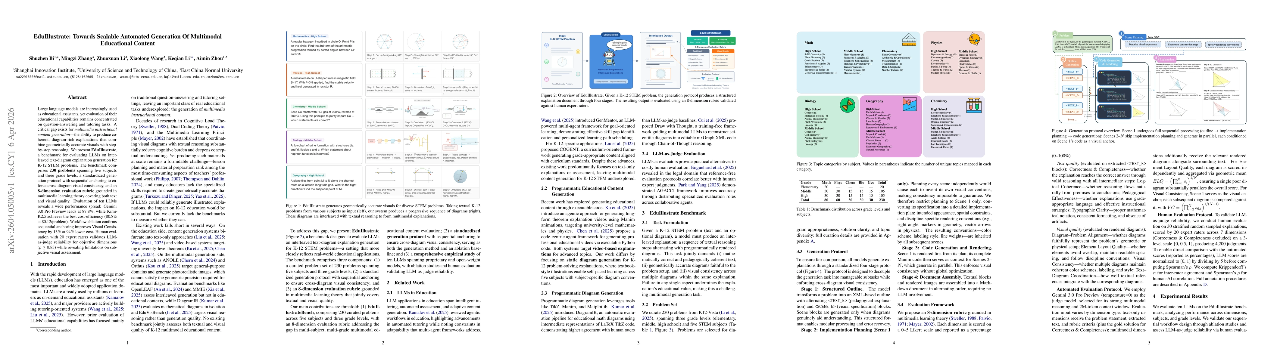 Thumbnail for EduIllustrate: Towards Scalable Automated Generation Of Multimodal Educational Content