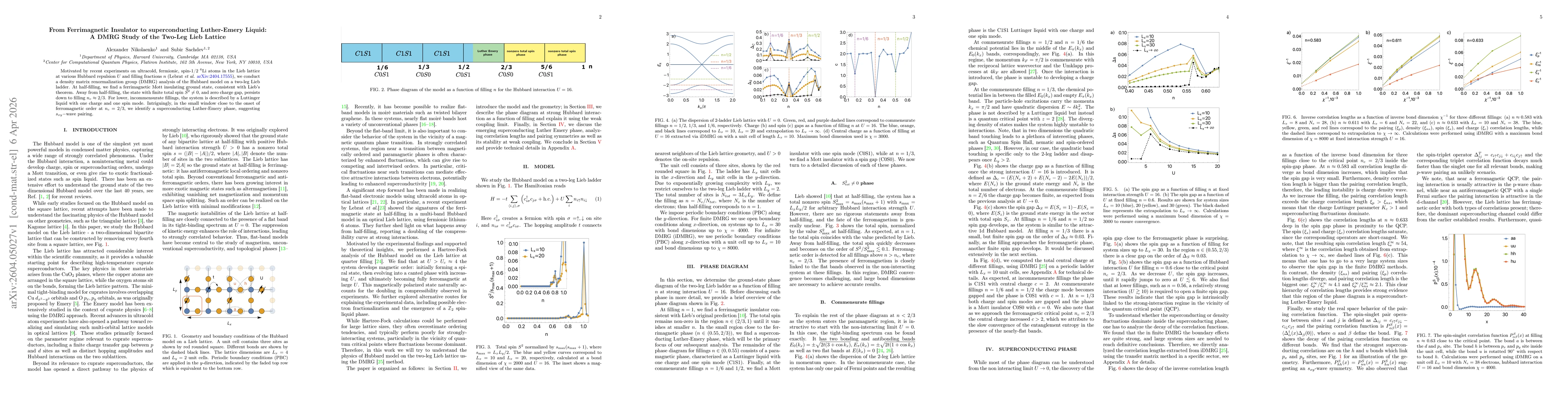 Thumbnail for From Ferrimagnetic Insulator to superconducting Luther-Emery Liquid: A DMRG Study of the Two-Leg Lieb Lattice