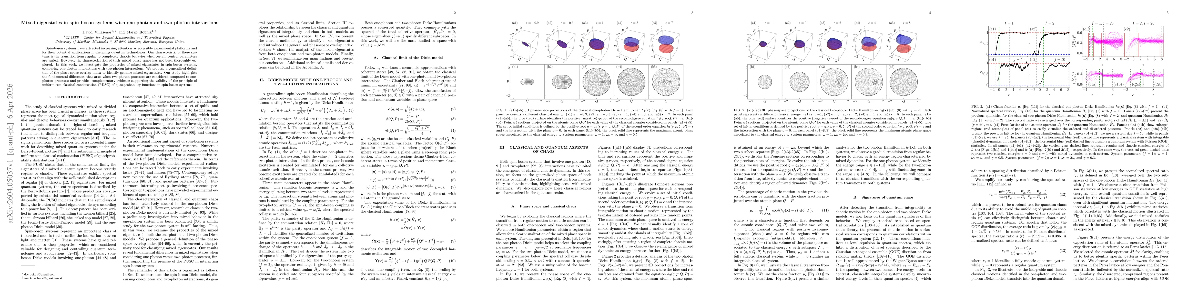 Thumbnail for Mixed eigenstates in spin-boson systems with one-photon and two-photon interactions