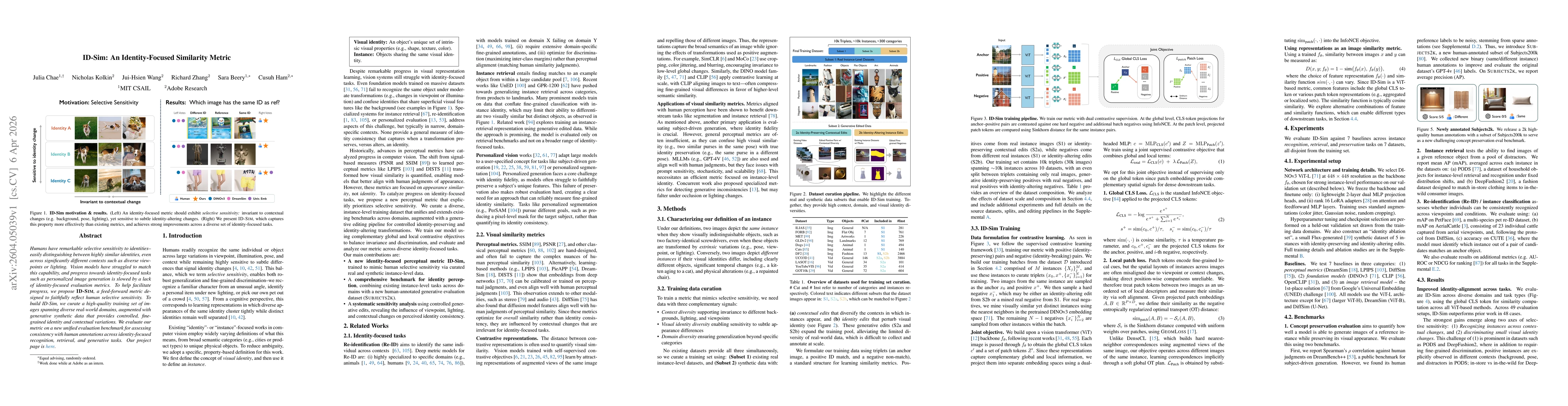 Thumbnail for ID-Sim: An Identity-Focused Similarity Metric