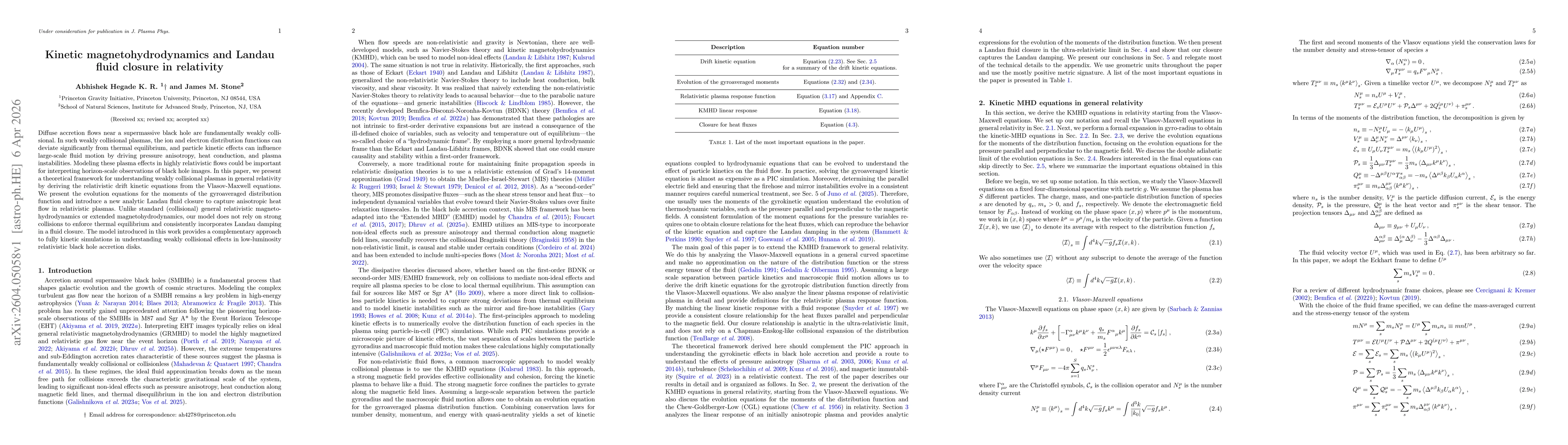 Thumbnail for Kinetic magnetohydrodynamics and Landau fluid closure in relativity