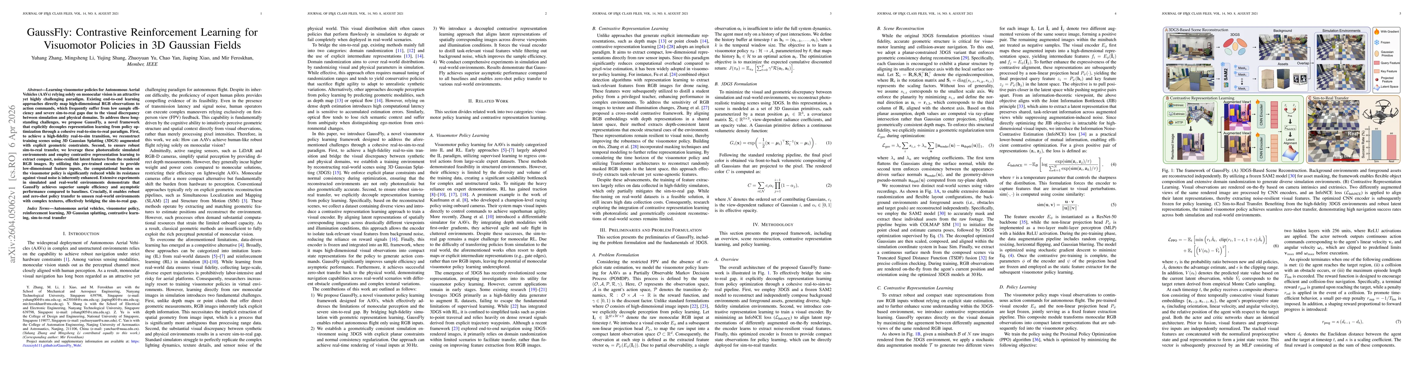 Thumbnail for GaussFly: Contrastive Reinforcement Learning for Visuomotor Policies in 3D Gaussian Fields