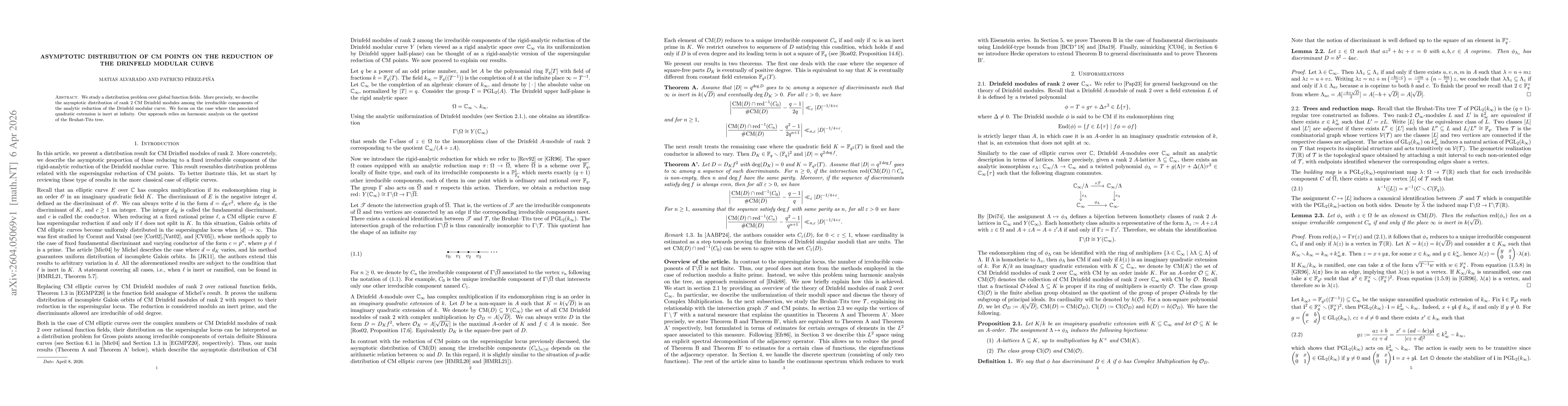 Thumbnail for Asymptotic distribution of CM points on the reduction of the Drinfeld modular curve