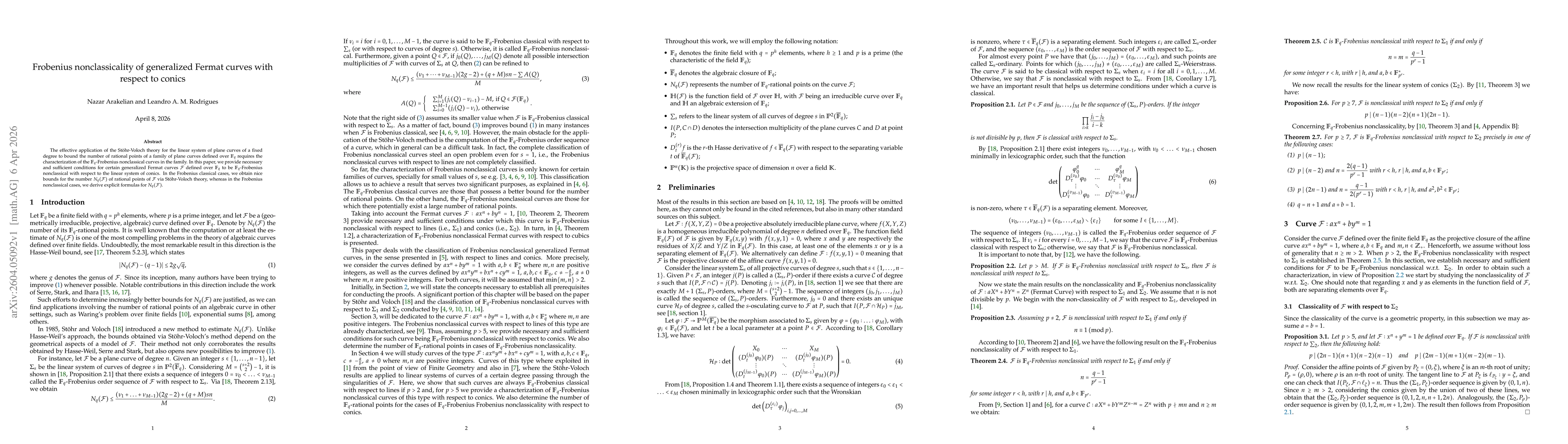 Thumbnail for Frobenius nonclassicality of generalized Fermat curves with respect to conics