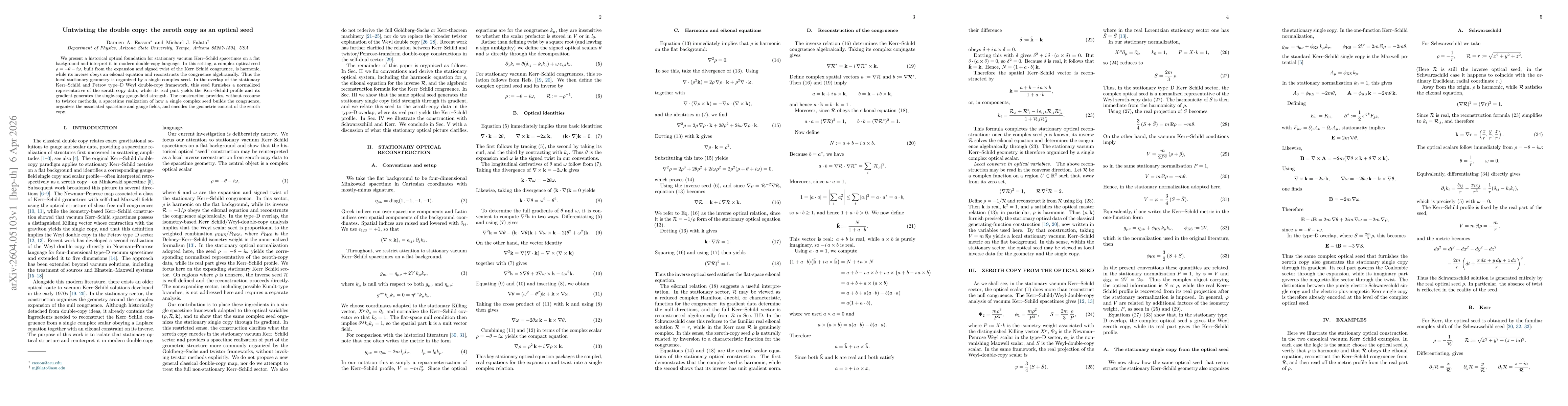 Thumbnail for Untwisting the double copy: the zeroth copy as an optical seed