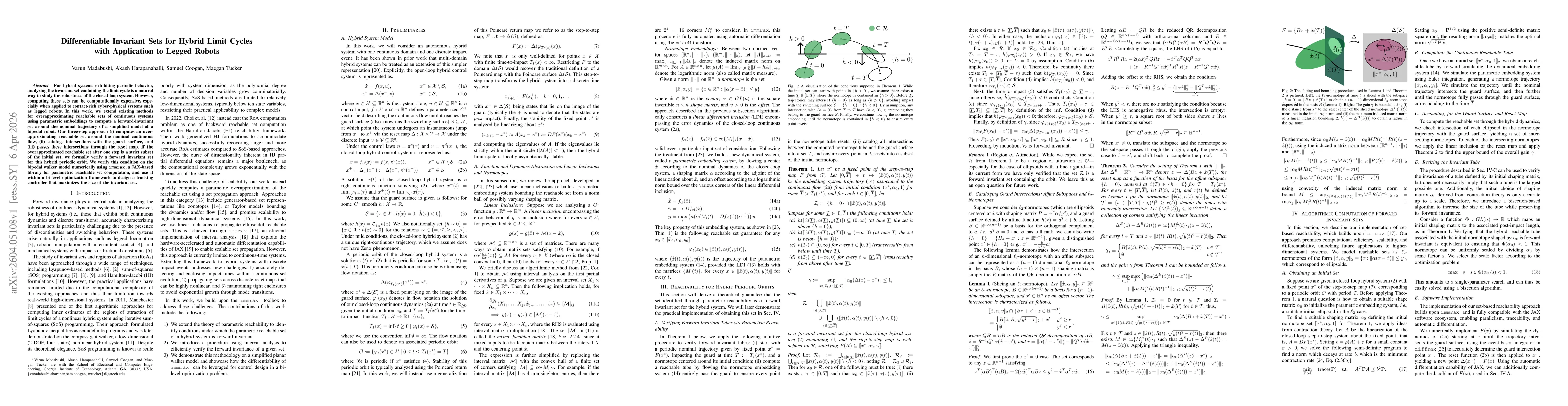 Thumbnail for Differentiable Invariant Sets for Hybrid Limit Cycles with Application to Legged Robots