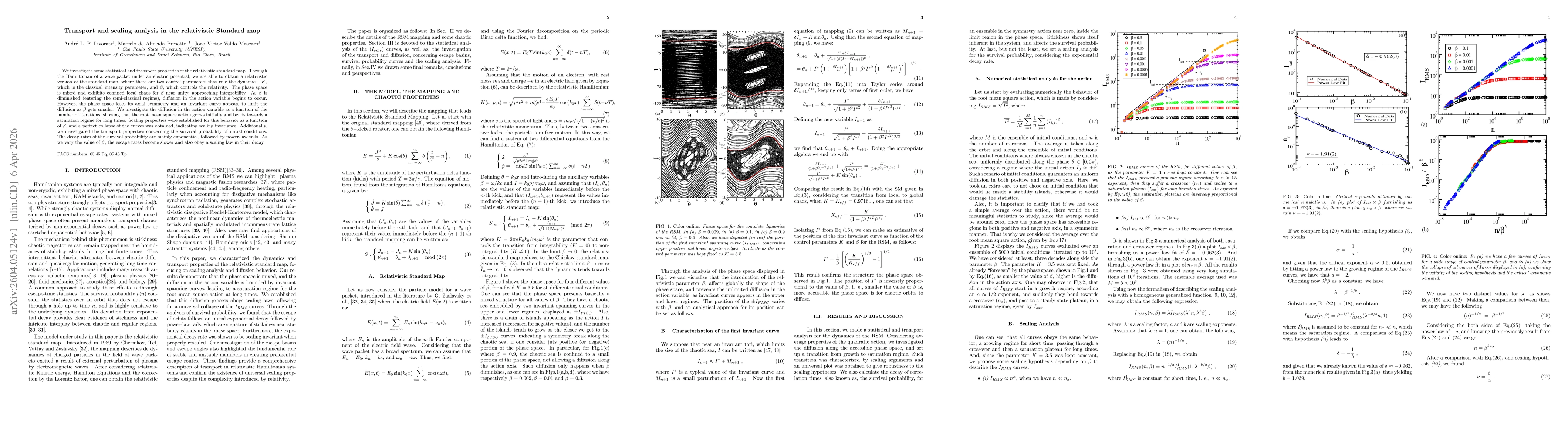 Thumbnail for Transport and scaling analysis in the relativistic Standard map
