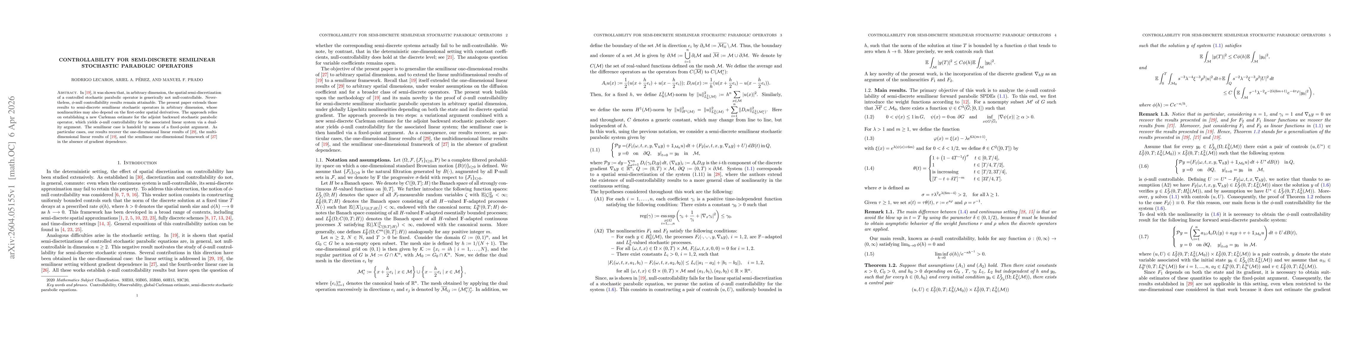 Thumbnail for Controllability for semi-discrete semilinear stochastic parabolic operators