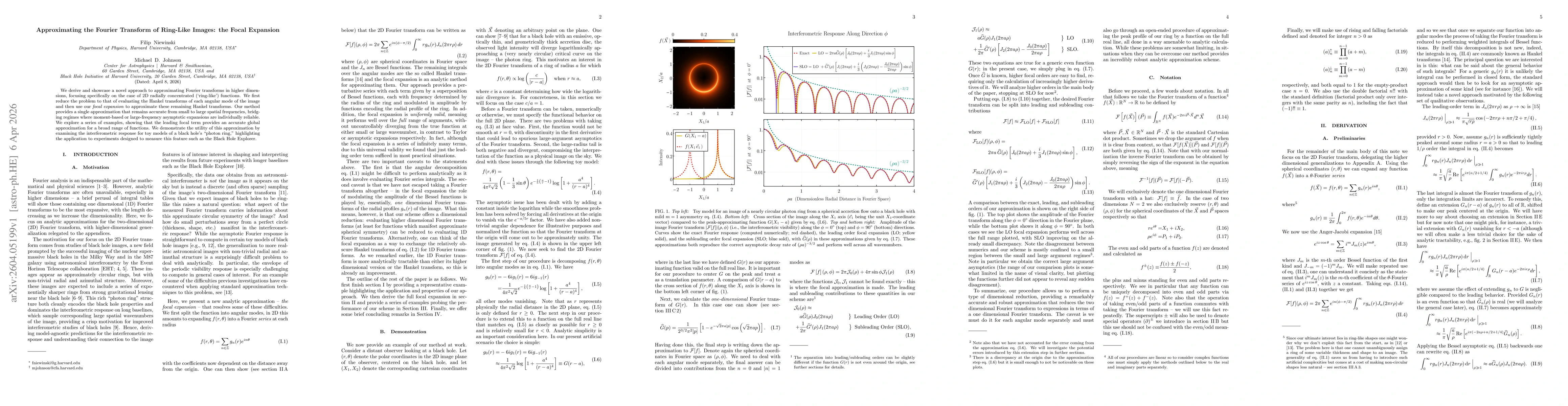 Thumbnail for Approximating the Fourier Transform of Ring-Like Images: the Focal Expansion