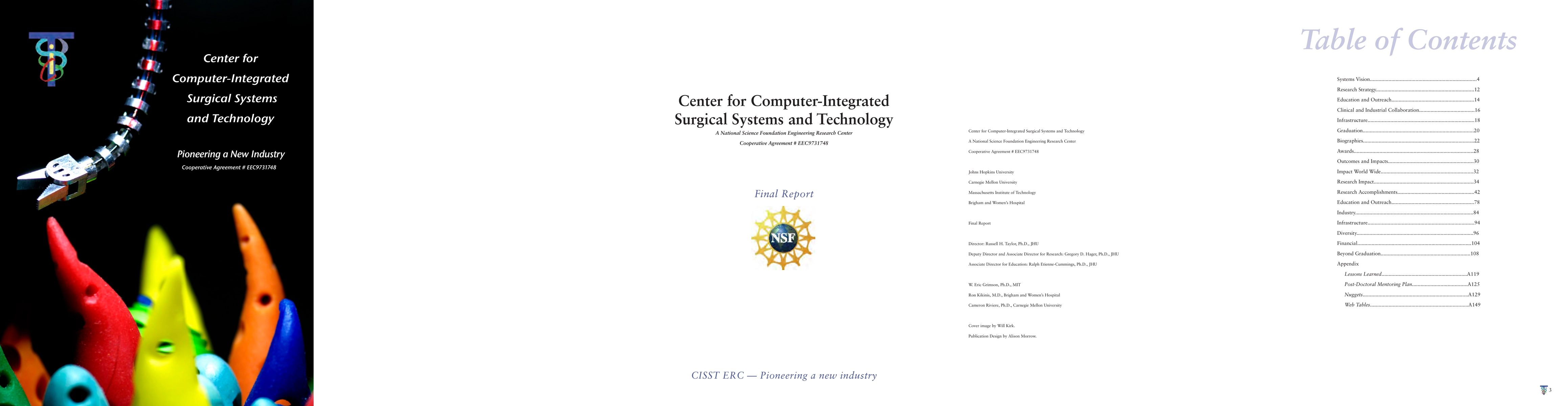 Thumbnail for Final Report, Center for Computer-Integrated Computer-Integrated Surgical Systems and Technology, NSF ERC Cooperative Agreement EEC9731748, Volume 1