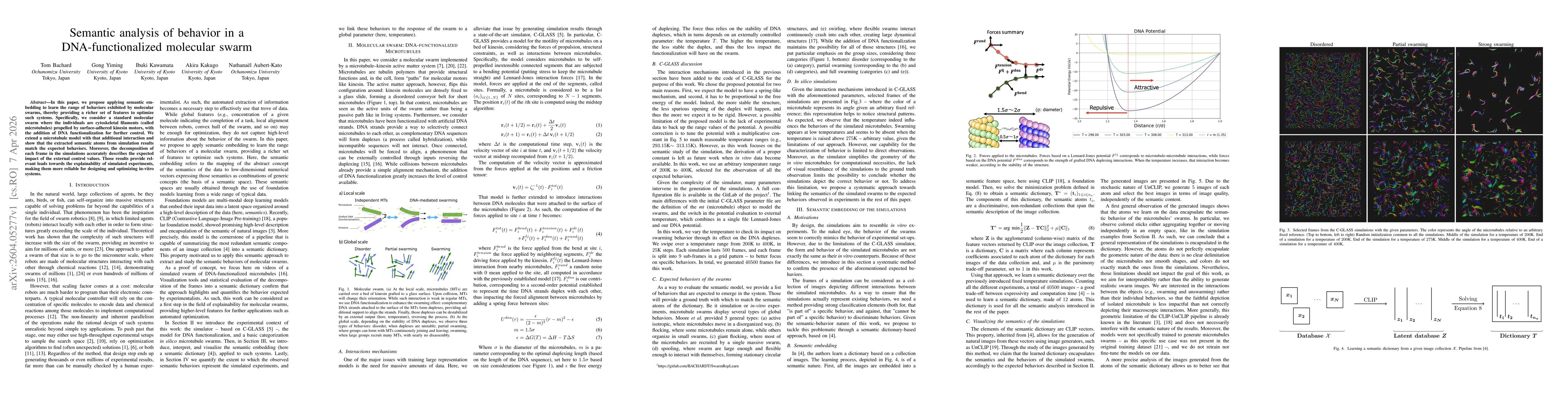 Thumbnail for Semantic analysis of behavior in a DNA-functionalized molecular swarm