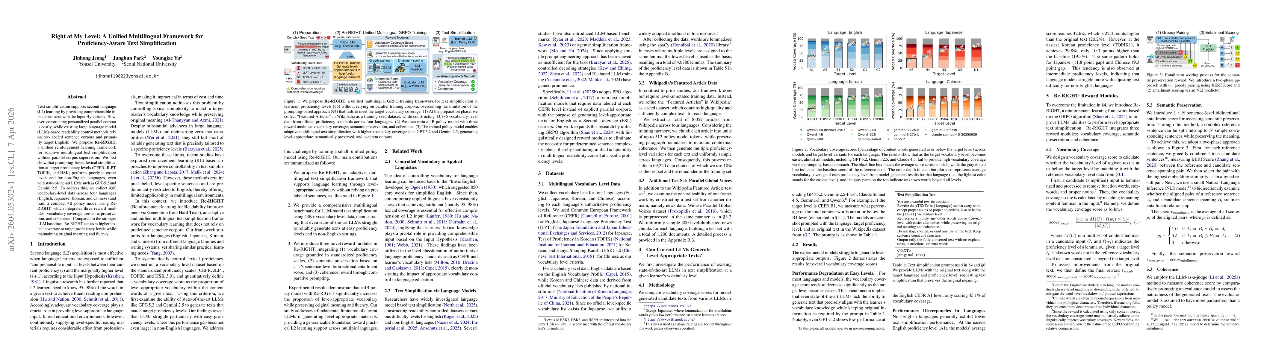 Thumbnail for Right at My Level: A Unified Multilingual Framework for Proficiency-Aware Text Simplification