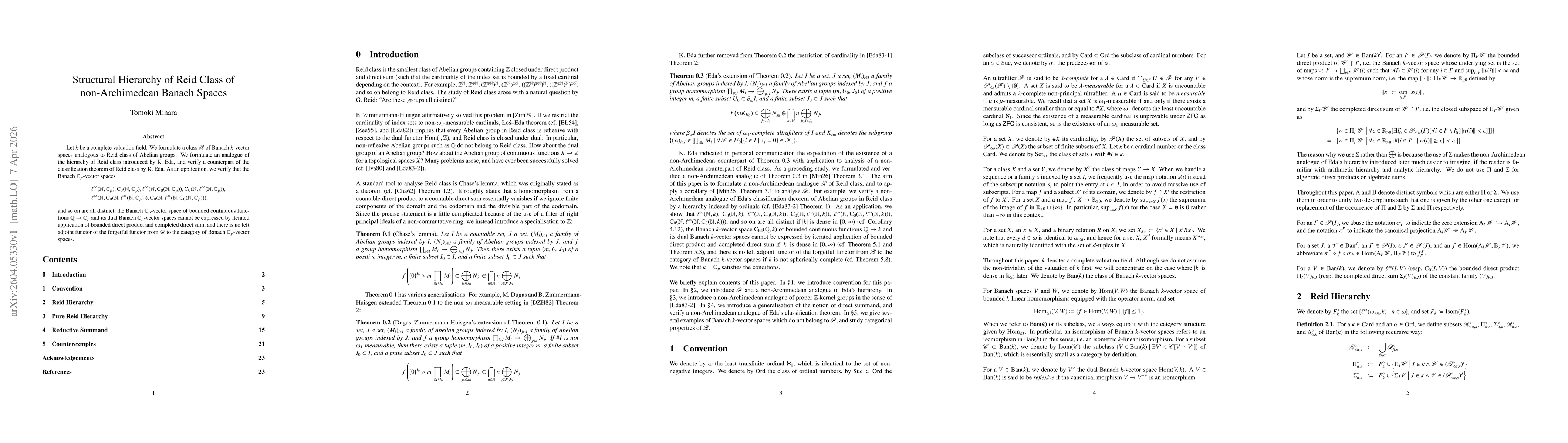 Thumbnail for Structural Hierarchy of Reid Class of non-Archimedean Banach Spaces