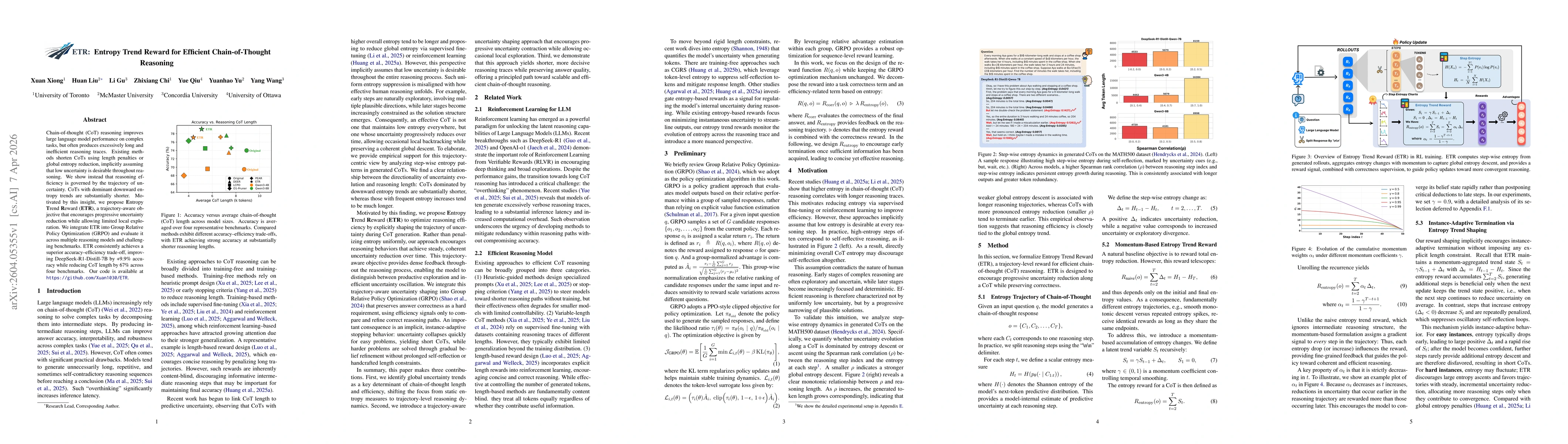 Thumbnail for ETR: Entropy Trend Reward for Efficient Chain-of-Thought Reasoning