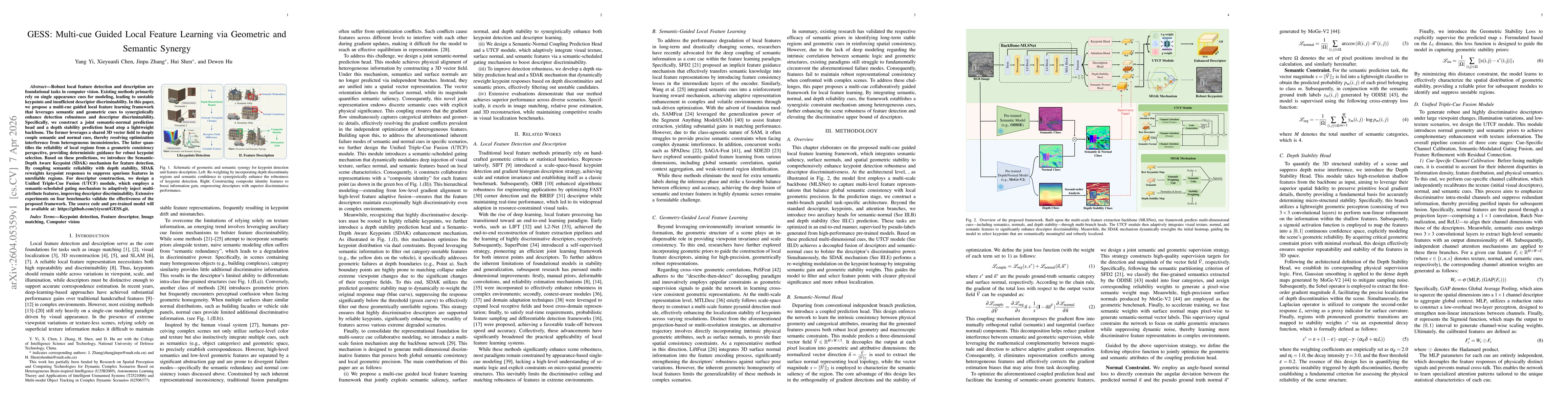 Thumbnail for GESS: Multi-cue Guided Local Feature Learning via Geometric and Semantic Synergy
