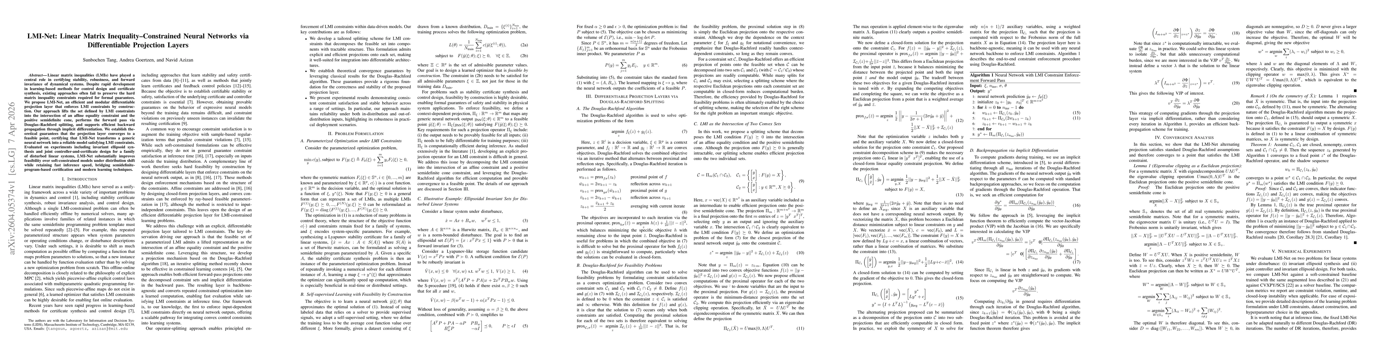 Thumbnail for LMI-Net: Linear Matrix Inequality--Constrained Neural Networks via Differentiable Projection Layers