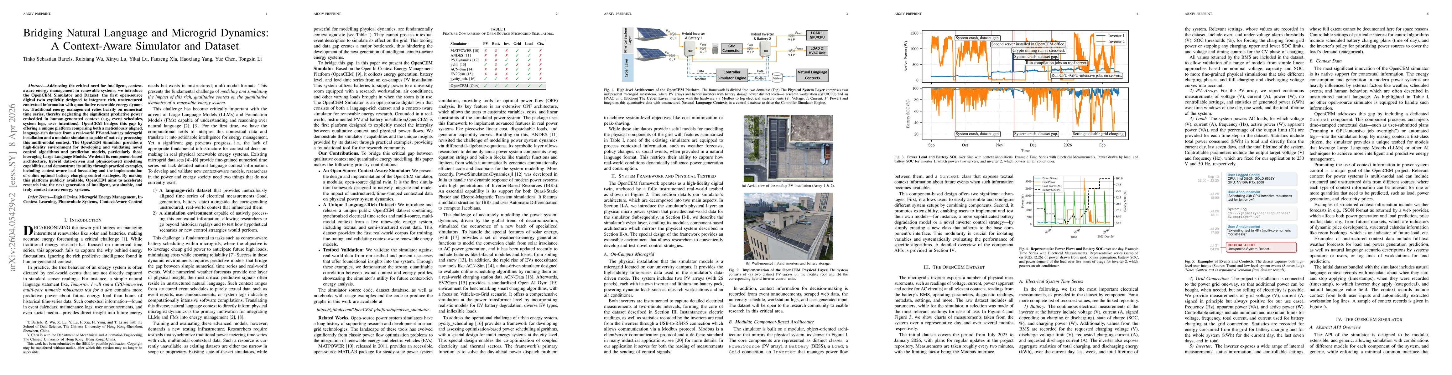 Thumbnail for Bridging Natural Language and Microgrid Dynamics: A Context-Aware Simulator and Dataset