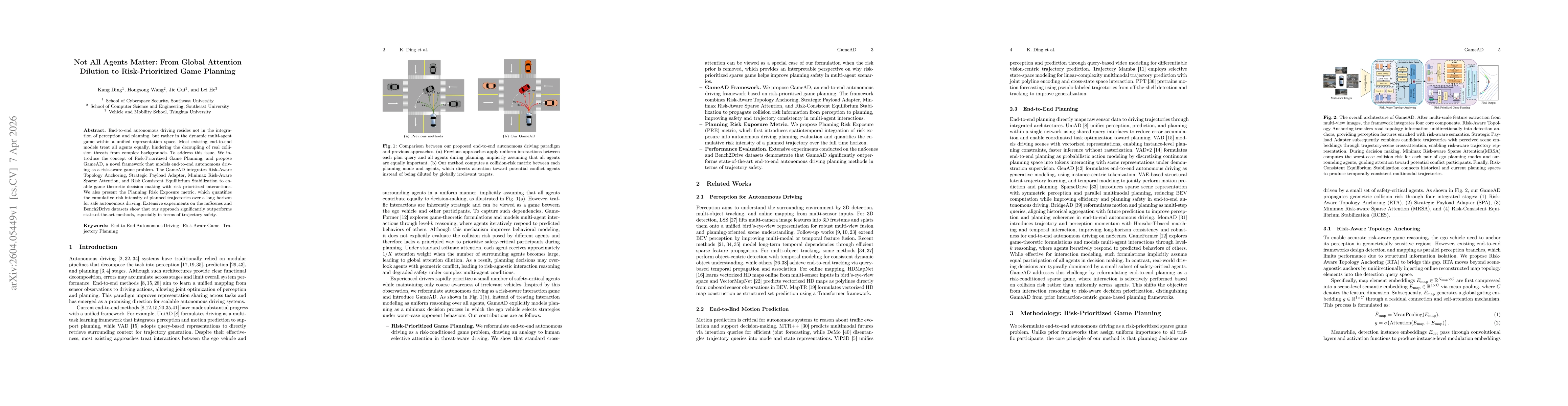 Thumbnail for Not All Agents Matter: From Global Attention Dilution to Risk-Prioritized Game Planning