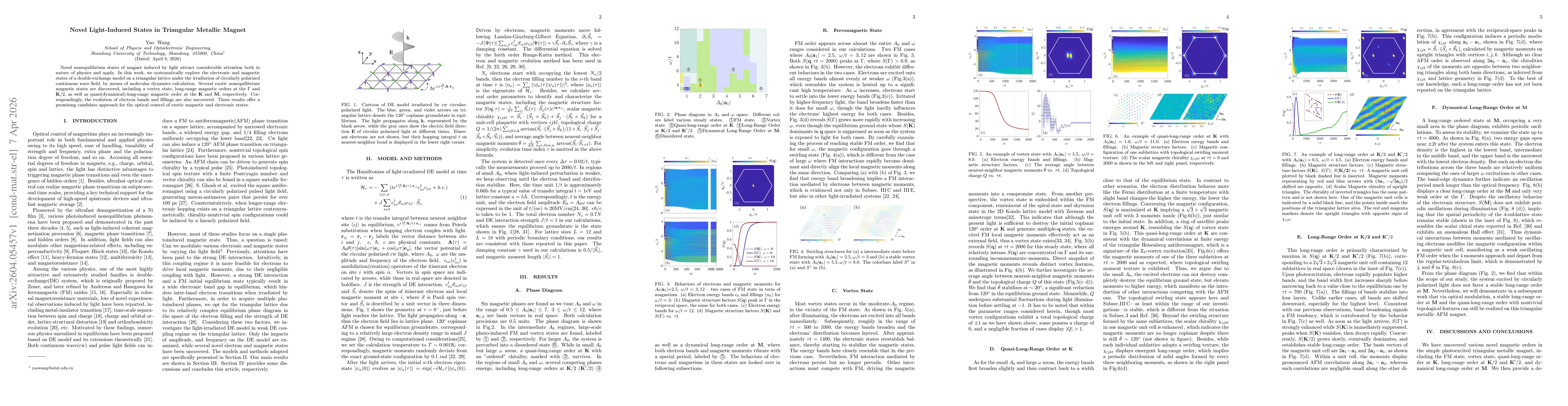 Thumbnail for Novel Light-Induced States in Triangular Metallic Magnet
