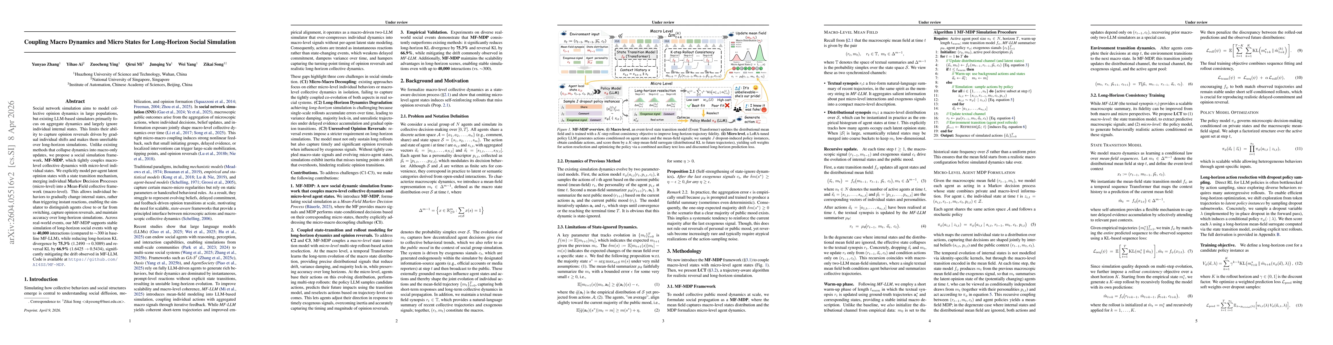 Thumbnail for Coupling Macro Dynamics and Micro States for Long-Horizon Social Simulation