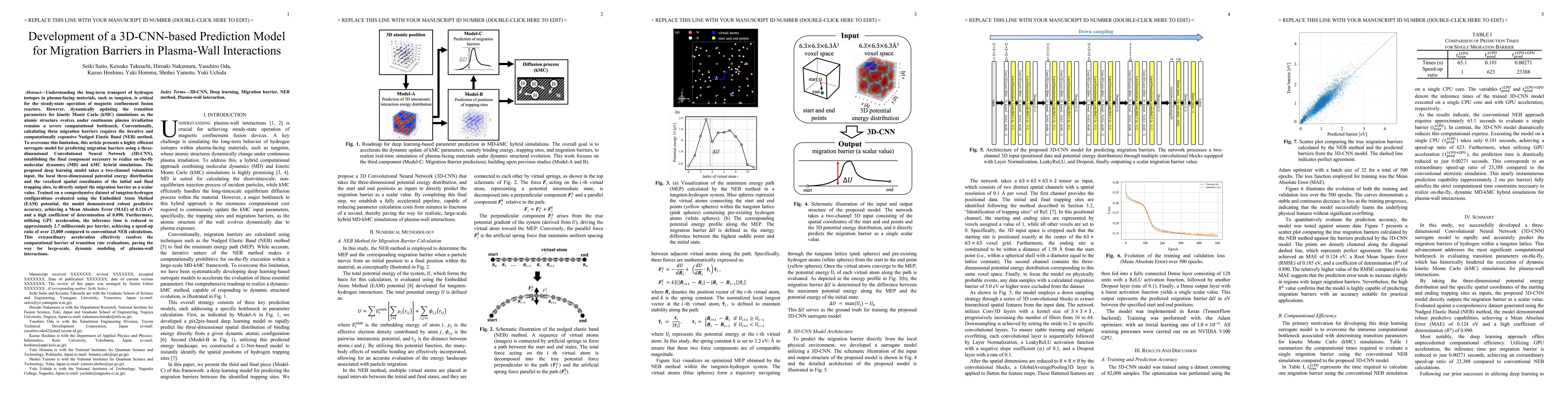 Thumbnail for Development of a 3D-CNN-based Prediction Model for Migration Barriers in Plasma-Wall Interactions