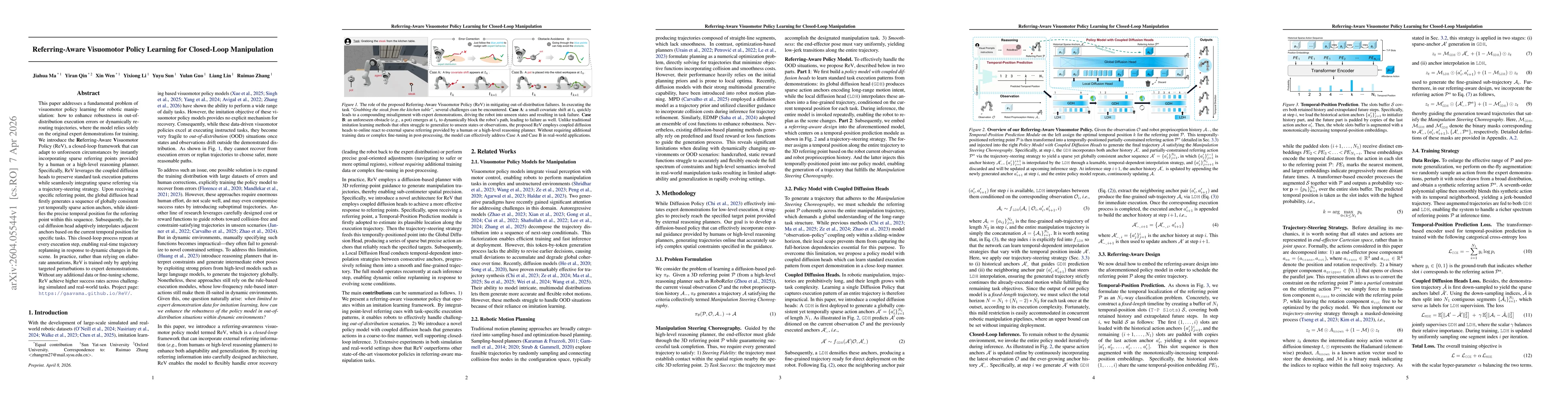 Thumbnail for Referring-Aware Visuomotor Policy Learning for Closed-Loop Manipulation