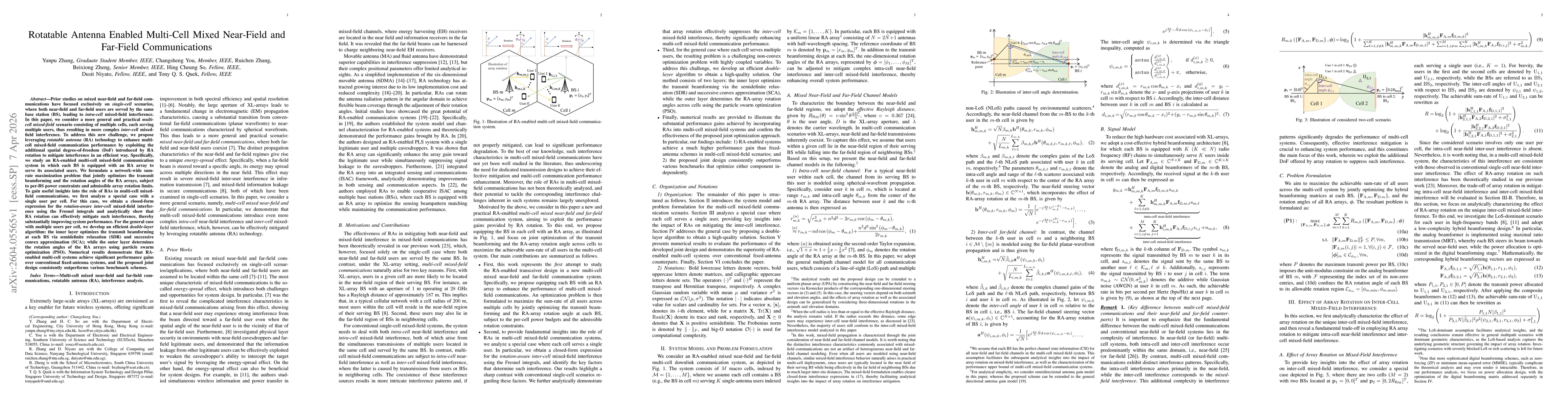 Thumbnail for Rotatable Antenna Enabled Multi-Cell Mixed Near-Field and Far-Field Communications
