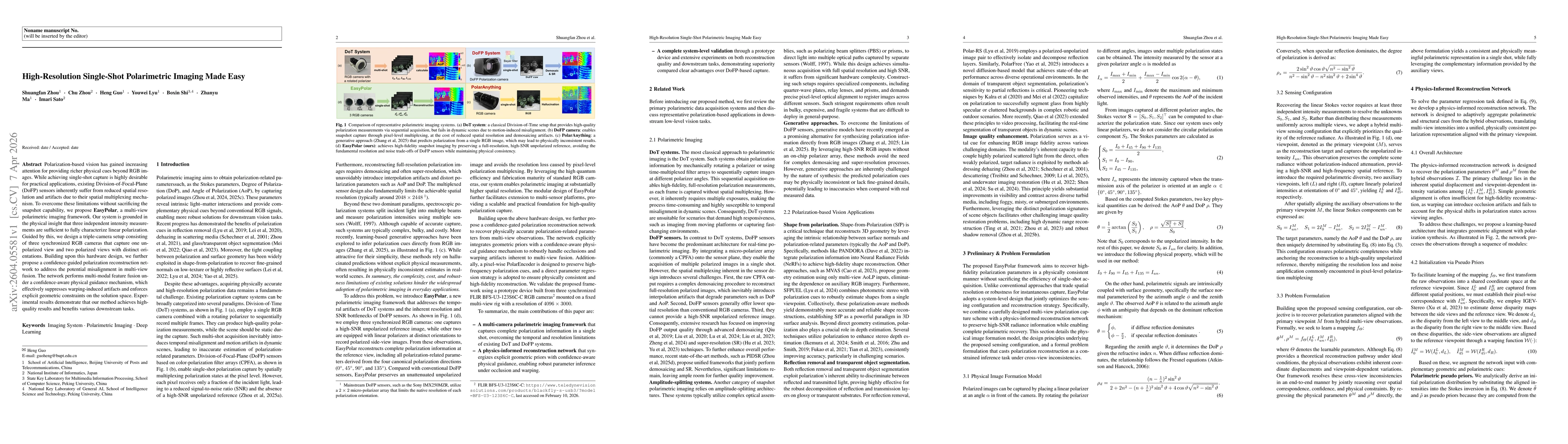 Thumbnail for High-Resolution Single-Shot Polarimetric Imaging Made Easy