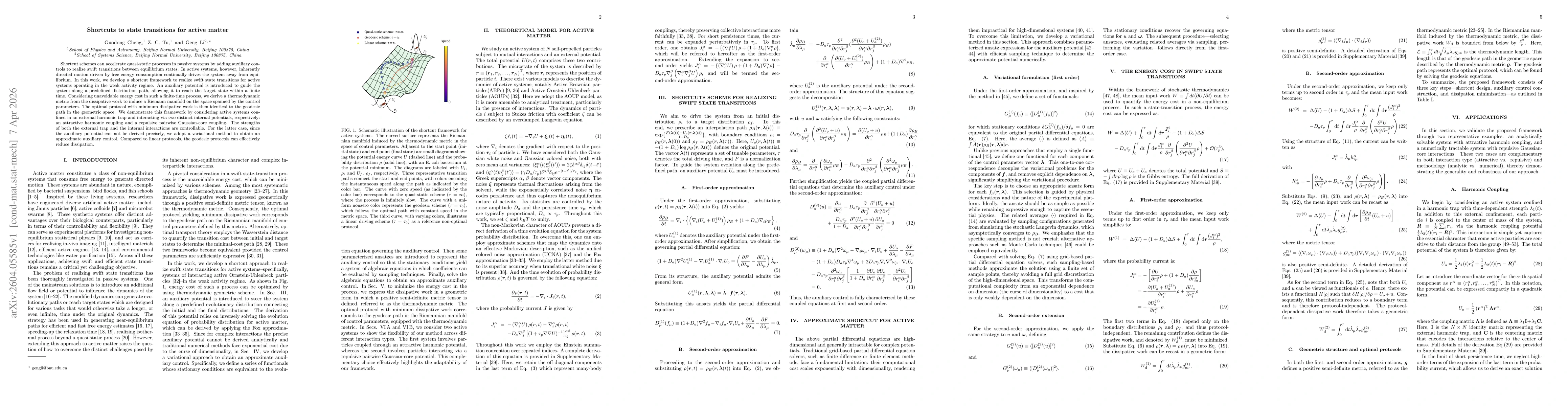 Thumbnail for Shortcuts to state transitions for active matter