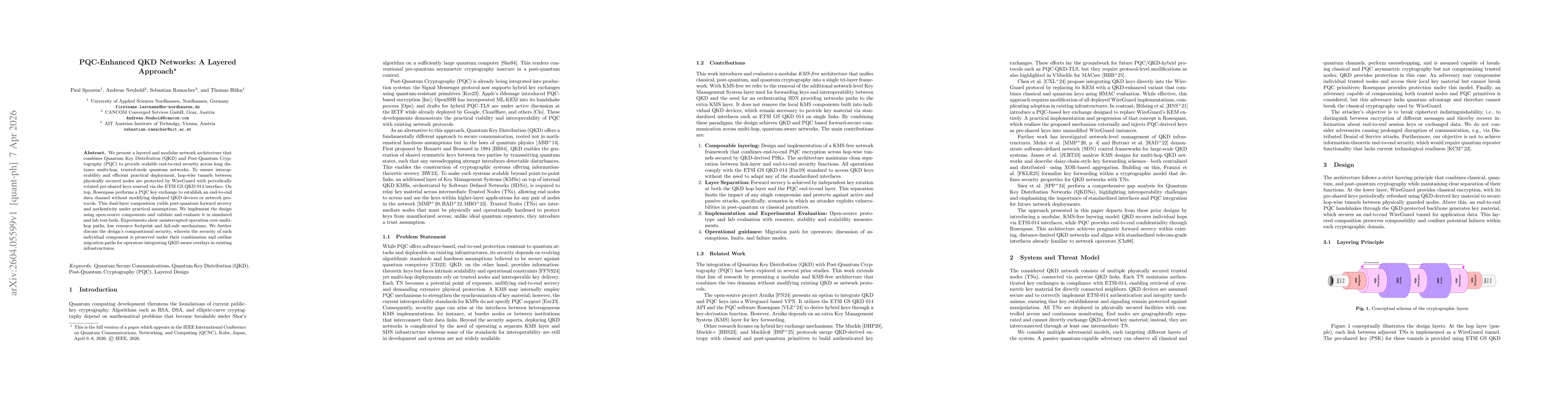Thumbnail for PQC-Enhanced QKD Networks: A Layered Approach