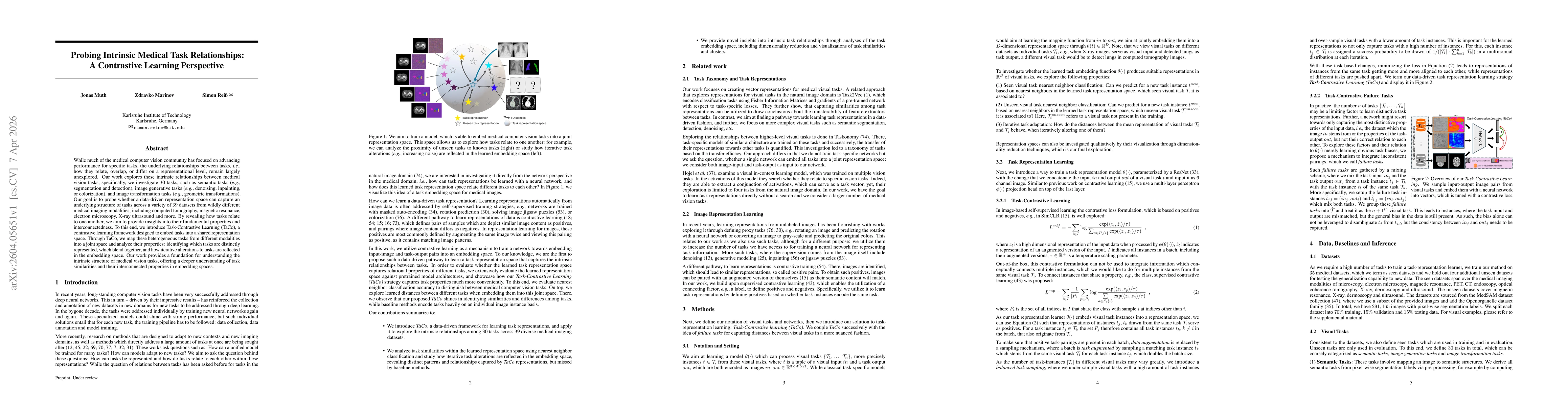 Thumbnail for Probing Intrinsic Medical Task Relationships: A Contrastive Learning Perspective