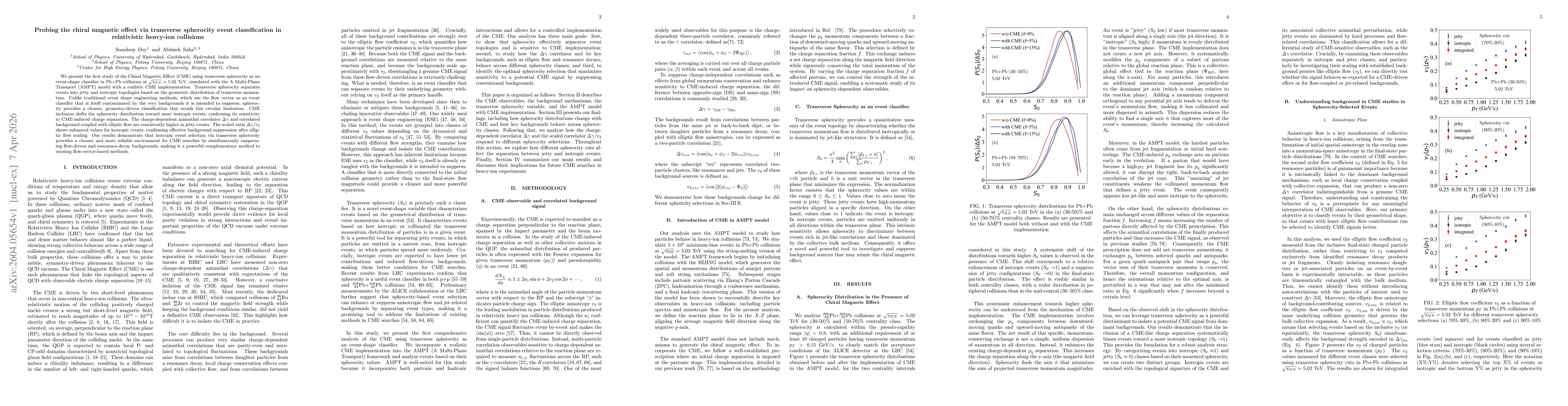 Thumbnail for Probing the chiral magnetic effect via transverse spherocity event classification in relativistic heavy-ion collisions