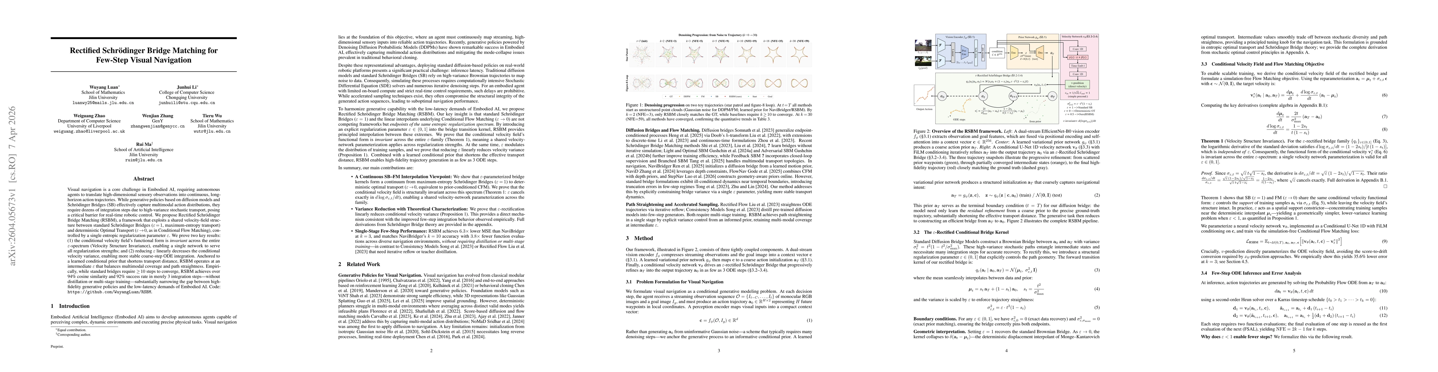 Thumbnail for Rectified Schrödinger Bridge Matching for Few-Step Visual Navigation