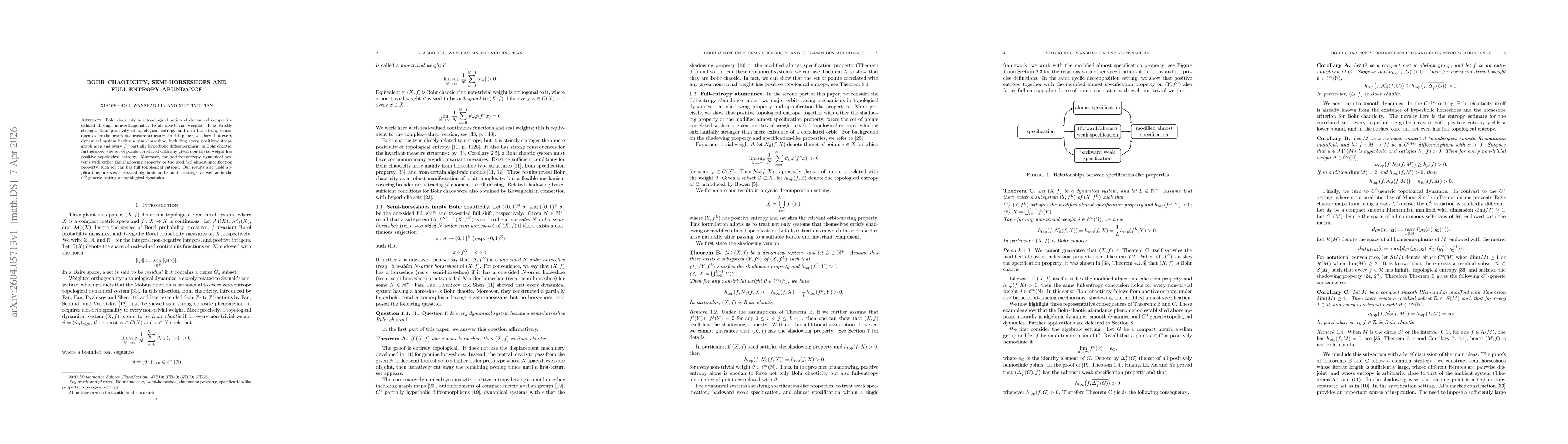 Thumbnail for Bohr chaoticity, semi-horseshoes and full-entropy abundance