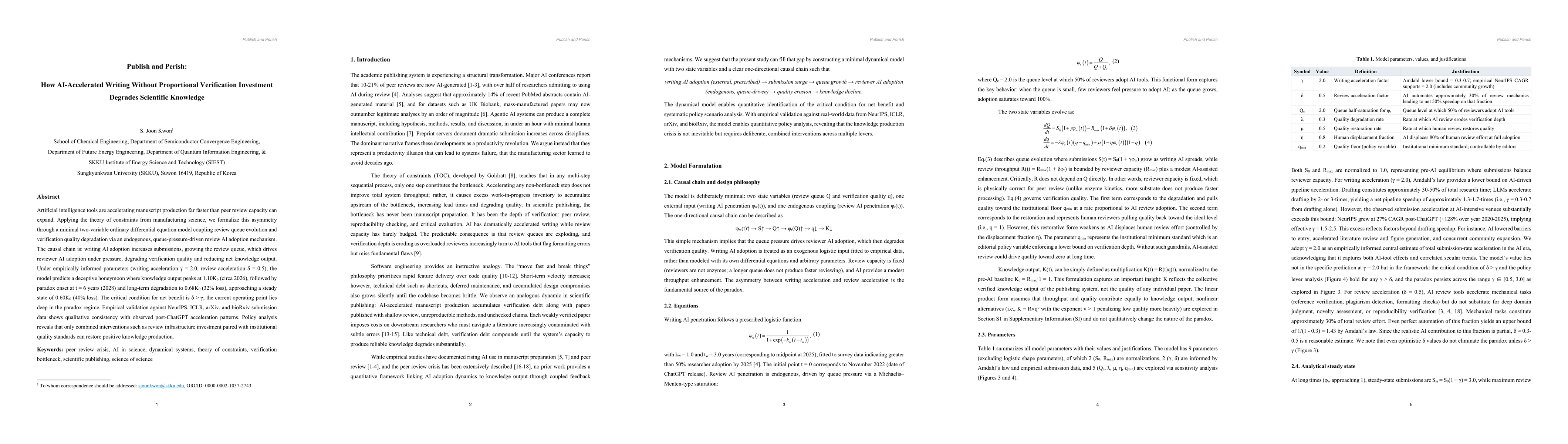 Thumbnail for Publish and Perish: How AI-Accelerated Writing Without Proportional Verification Investment Degrades Scientific Knowledge