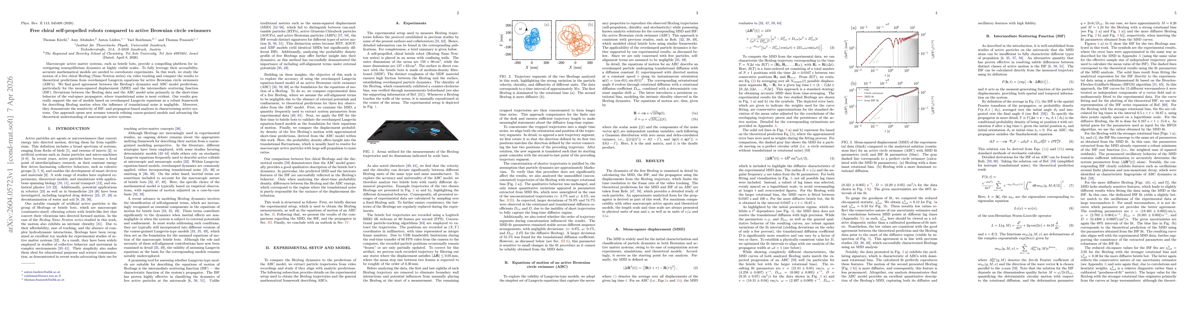 Thumbnail for Free chiral self-propelled robots compared to active Brownian circle swimmers