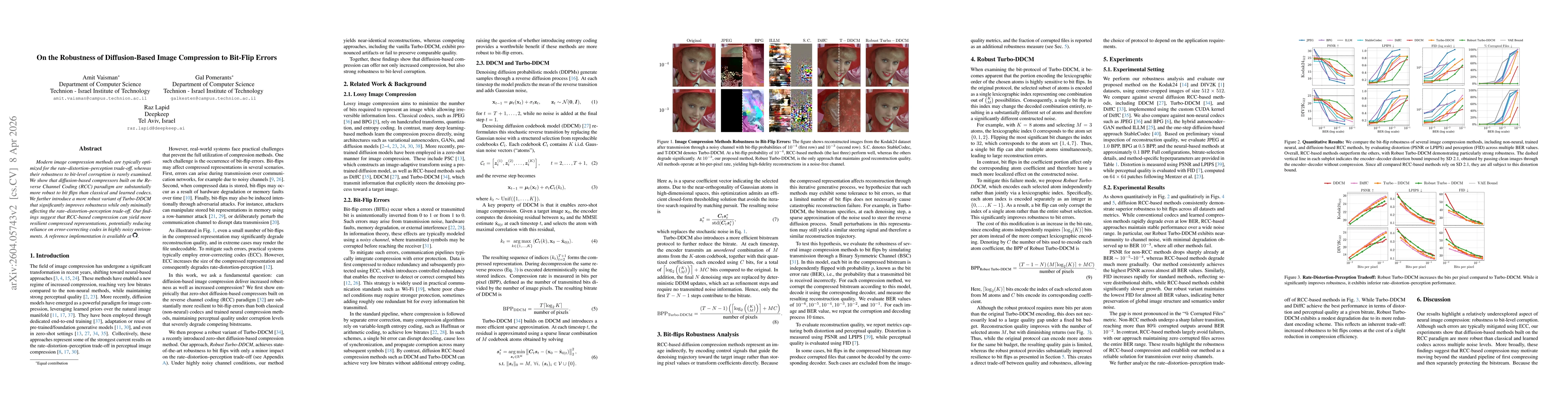 Thumbnail for On the Robustness of Diffusion-Based Image Compression to Bit-Flip Errors